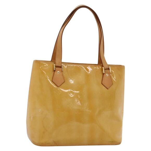 LOUIS VUITTON Monogram Vernis Houston Hand Bag Beige M91004 - Picture 1 of 16